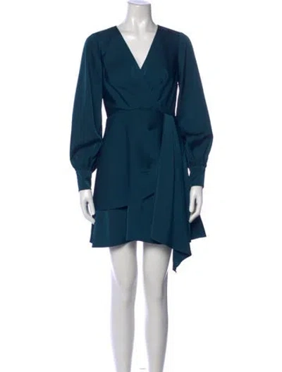 Pre-owned Sachin & Babi V-neck Mini Dress In Blue
