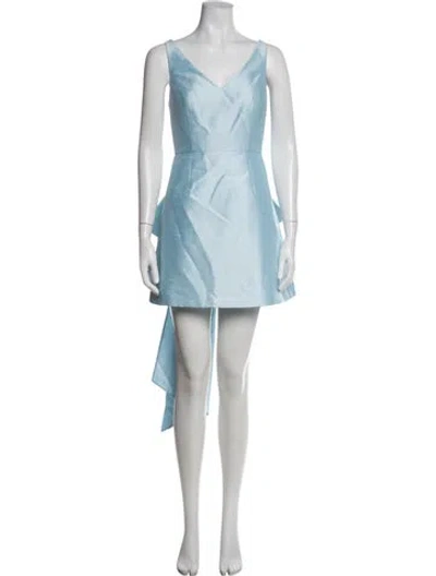 Pre-owned Sachin & Babi V-neck Mini Dress In Blue