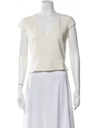 Pre-owned Sachin & Babi V-neck Short Sleeve Top W/ Tags In White