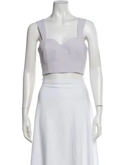 Pre-owned Sachin & Babi V-neck Sleeveless Crop Top In Neutrals