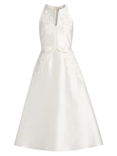 Sachin & Babi Women's Allison Embroidered Satin Fit & Flare Midi-dress In White