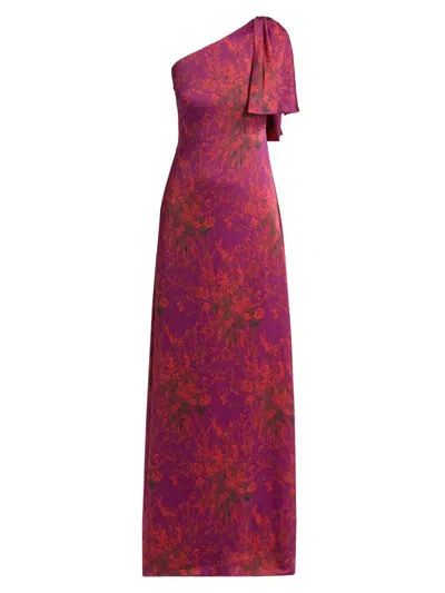 Sachin & Babi Women's Chelsea Floral One-shoulder Gown In Multi