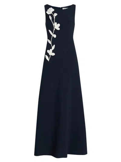 Sachin & Babi Women's Denee Embroidered Vine Gown In Blue