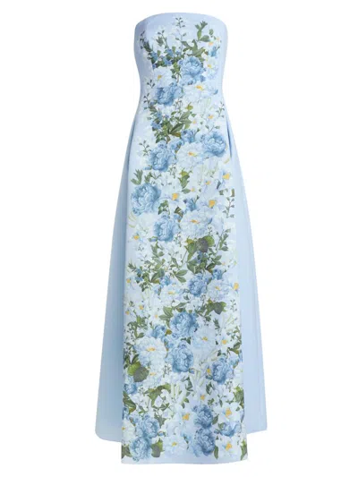 Sachin & Babi Larisa Gown In Sky Blue Cascade