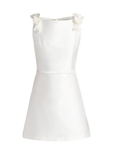 Sachin & Babi Women's Farah Rose-appliqué A-line Minidress In White