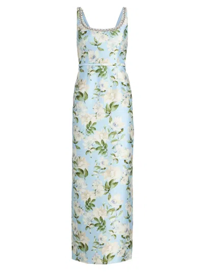 Sachin & Babi Sachin Babi Lana Sequin Detail Floral Pencil Gown In Multi