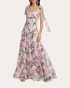 Sachin & Babi Women's Pearl Tie-sleeve Gown