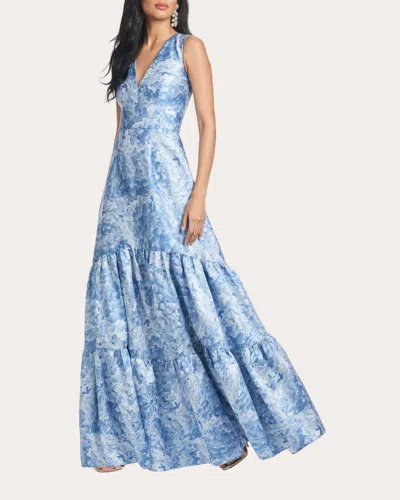 Sachin & Babi Women's Rori Tiered Gown In Blue