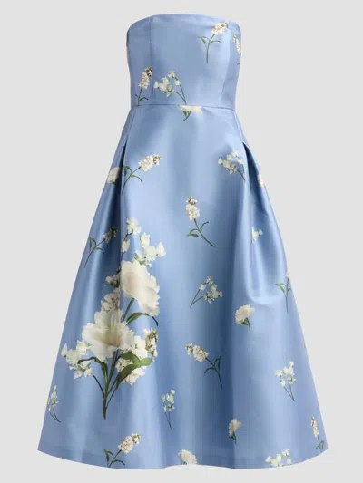 Sachin & Babi Sachin Babi Shay Strapless Midi Dress In Blue