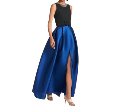 Sachin & Babi Women's Sleeveless Evening Gown In Blue Black