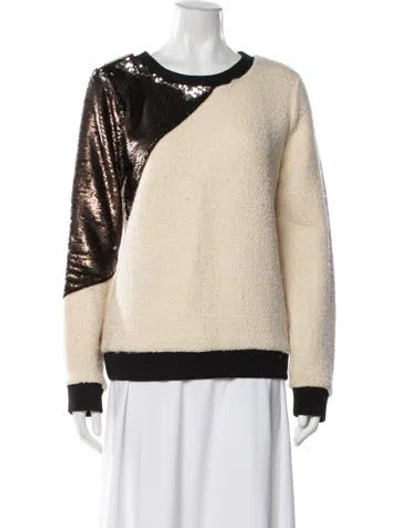 Pre-owned Sachin & Babi Wool Colorblock Pattern Sweatshirt In Neutral