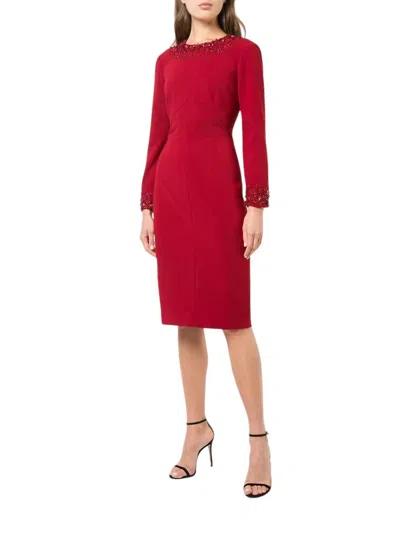 Sachin & Babi Ahluwalia Brice Beaded Sequin Sheath Dress In Red
