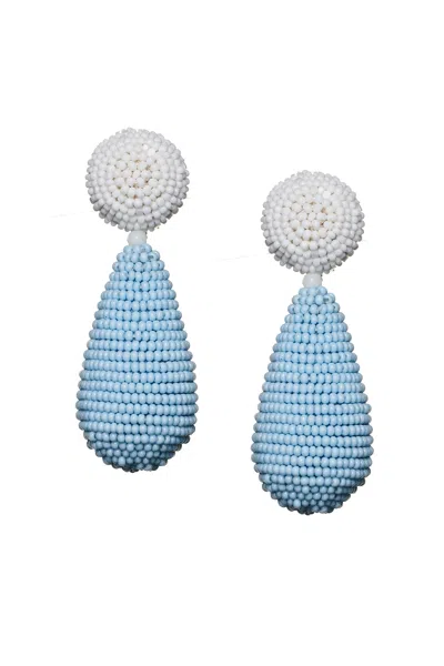 Sachin & Babi Alena Earrings In Powder Blue/white