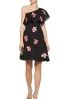 Sachin & Babi Anita Embroidery One Shoulder Dress In Black In Black
