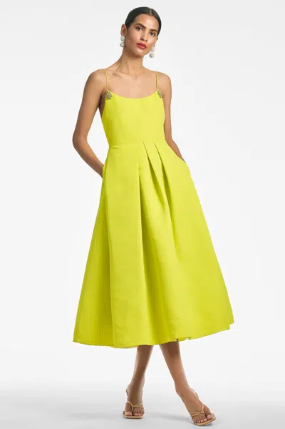 Sachin & Babi Audra Dress In Chartreuse