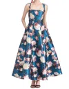 Sachin & Babi Audrey Floral A-line Gown In Multi