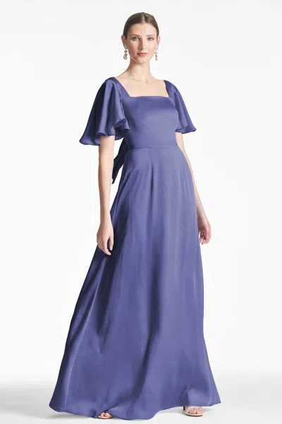 Sachin & Babi Aurora Gown In Deep Cobalt