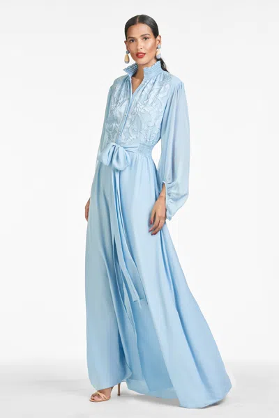 Sachin & Babi Beatrix Gown In Chambray Blue