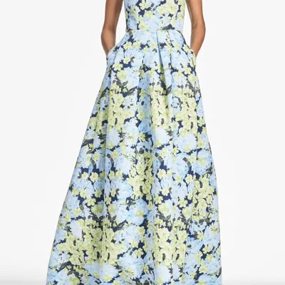 Sachin & Babi Beau Floral-print Gown In Garden Club