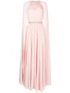 Sachin & Babi Belladonna Cape Gown In Rosa