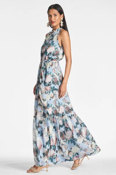 Sachin & Babi Blair Tiered Floral-print Chiffon Maxi Dress In Multi