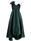 Sachin & Babi Blakely Stretch Mikado Gown In Green