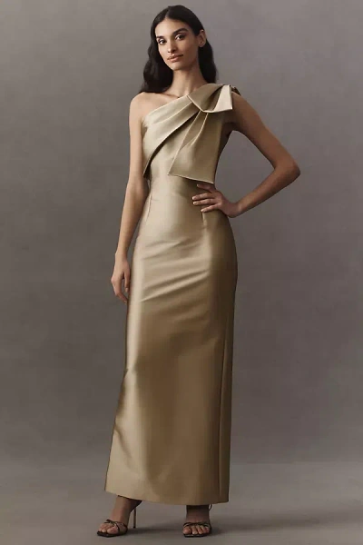 Sachin & Babi Bonnie One-shoulder Maxi Dress In Beige