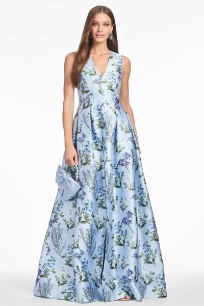 Sachin & Babi Brooke Gown In Blue