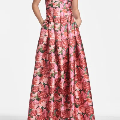 Sachin & Babi Brooke Floral-print Dress In Red