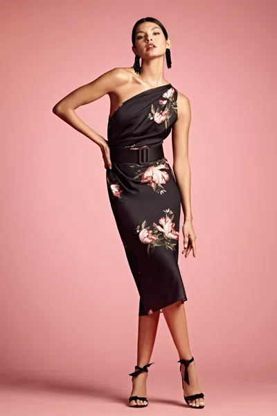 Sachin & Babi Carmen Dress In Noir Blossom