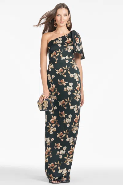 Sachin & Babi Chelsea Gown In Black Venetia Petals