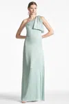 Sachin & Babi Chelsea One-shoulder Gown In Gray
