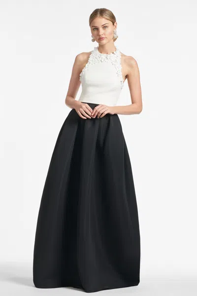 Sachin & Babi Dominique Gown In Ivory/black