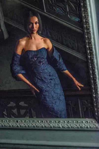 Sachin & Babi Edie Gown In Blue