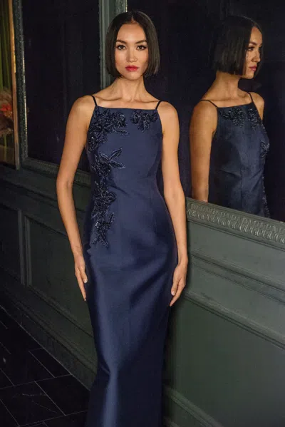 Sachin & Babi Embellished Pryce Gown In Blue