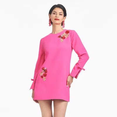 Sachin & Babi Embroidered Lily Dress In Electric Pink