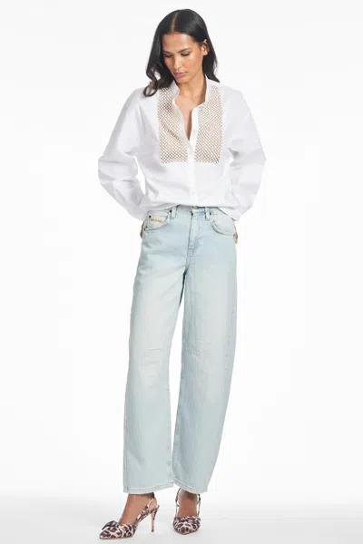 Sachin & Babi Emory Top In White