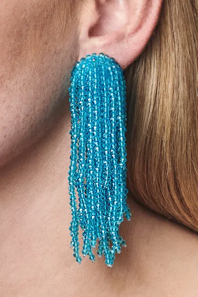 Sachin & Babi Fountain Earrings In Blue