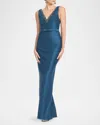 SACHIN & BABI GARDA CRYSTAL-EMBELLISHED COLUMN GOWN