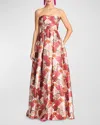 Sachin & Babi Women's Giovanna Pleated Floral-print Mikado Gown In Molti Fiore