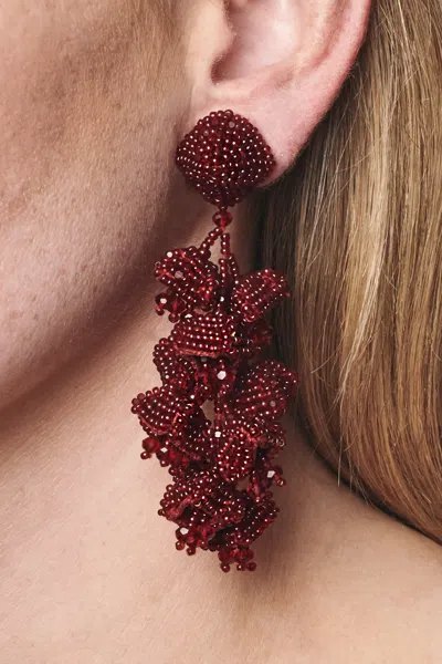 Sachin & Babi Grapes Earrings In Red
