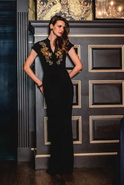 Sachin & Babi Hudson Gown In Black