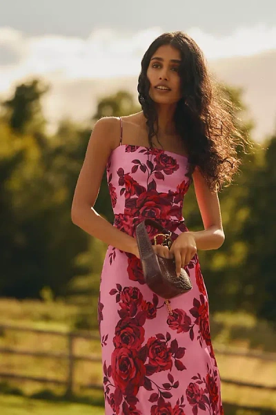 Sachin & Babi Ila Stretch Satin Maxi Dress In Pink