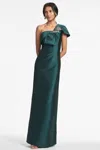 Sachin & Babi Black Ines Gown In Forest Green