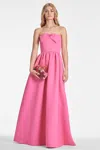 Sachin & Babi Isabeau Gown In Shocking Pink