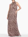 Sachin & Babi Isbeth Gown In Big Cat In Multi