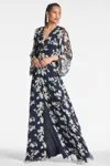 Sachin & Babi Women's Jenny Floral-print Crinkled-chiffon Gown