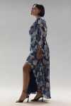 Sachin & Babi Jenny Plus V-neck Maxi Dress In Blue