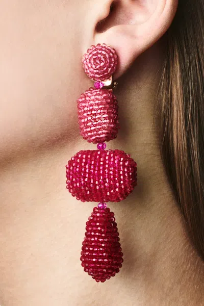 Sachin & Babi Josephine Earrings In Raspberry Ombre