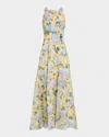 Sachin & Babi Kate Gown In Sun And Sea Peonies In Sun &amp; Sea Peonies